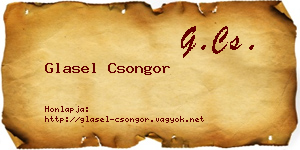Glasel Csongor névjegykártya
