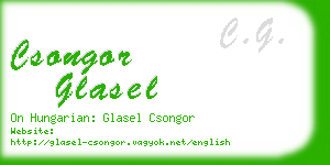 csongor glasel business card